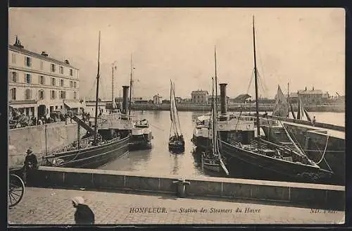 AK Honfleur, Station des Steamers du Havre
