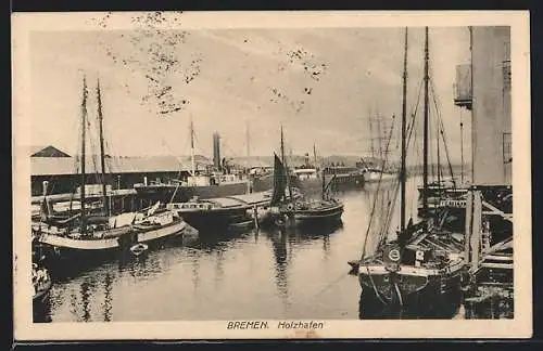 AK Bremen, Blick über den Holzhafen