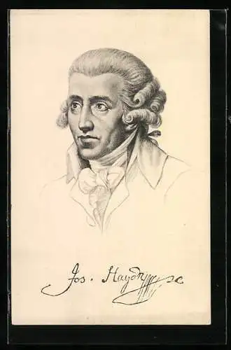 Künstler-AK Portrait des Komponisten Joseph Haydn