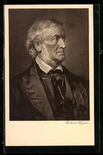 Künstler-AK Portrait des Komponisten Richard Wagner