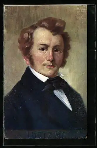 Künstler-AK Porträt vom Komponist Albert Lortzing