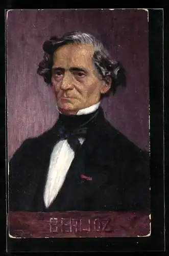 Künstler-AK Portrait vom Komponisten Berlioz