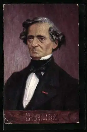 Künstler-AK Portrait vom Komponisten Berlioz