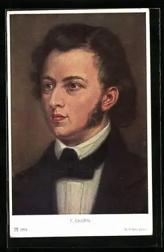 Künstler-AK Portrait des Komponisten Frederic Chopin