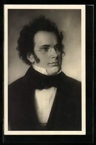 AK Portrait Franz Schubert im Anzug