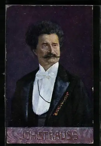 AK Portrait von Johann Strauss, Komponist