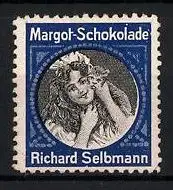 Reklamemarke Margot-Schokolade, Richard Selbmann, Frauenportrait