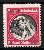 Reklamemarke Margot-Schokolade, Richard Selbmann, Frauenportrait