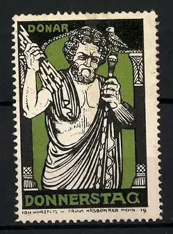 Reklamemarke Donar, Donnerstag, Gott mit Blitzen
