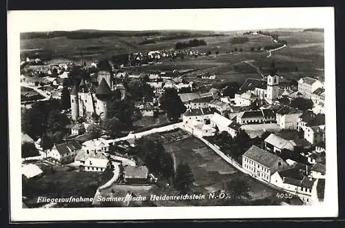 AK Heidenreichstein, Totalansicht, Fliegeraufnahme