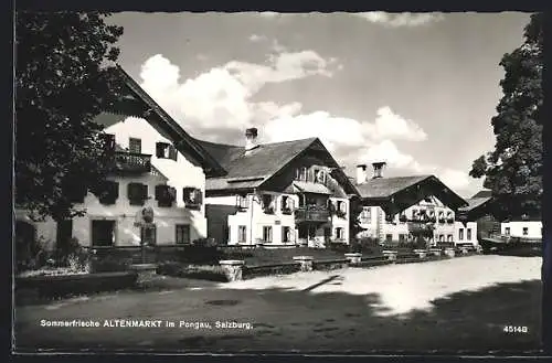 AK Altenmarkt im Pongau, Ortsansicht mit Gasthaus Moser