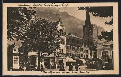 AK Bad Hofgastein, Ortsansicht mit Passanten