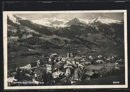 AK Bad Hofgastein, Totale von der Bergwiese aus gesehen