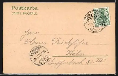 AK Industrie- und Gewerbe-Ausstellung Düsseldorf 1902, Gebäude der Firma Krupp