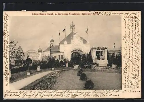 AK Düsseldorf, Internationale Kunst- und Gartenbau-Ausstellung 1904, Industriehalle
