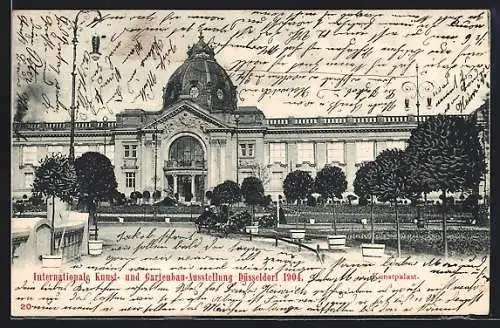 AK Düsseldorf, Internationale Kunst- und Gartenbau-Ausstellung 1904, Kunstpalast