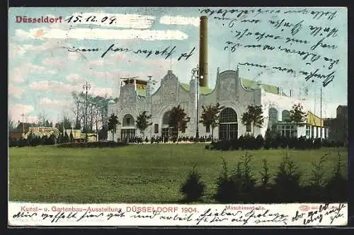 AK Düsseldorf, Kunst- und Gartenbau-Ausstellung 1904, Maschinenhalle