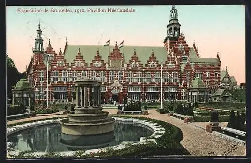 AK Bruxelles, Exposition 1910, Pavillon Néerlandais
