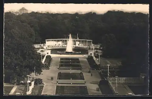 AK Dresden, Jubiläums-Gartenbau- u. Internationale Kunst-Ausstellung, Blick auf Anlagen