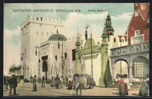 AK Bruxelles, Exposition Universelle 1910, Pavillon Espagnol, Ausstellung