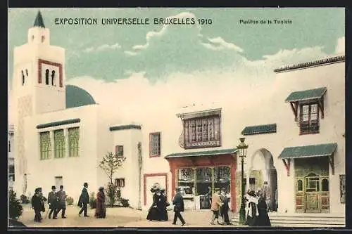 AK Bruxelles, Exposition Universelle 1910, Pavillon de la Tunisie