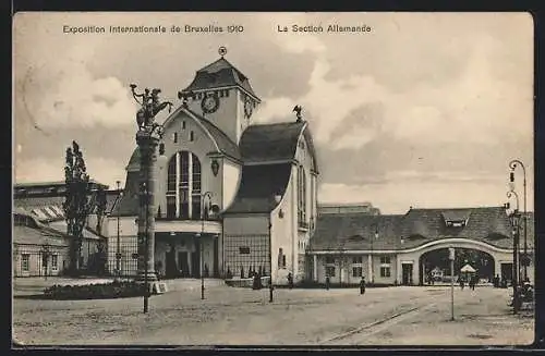 AK Bruxelles, Exposition Internationale 1910, la Section Allemande