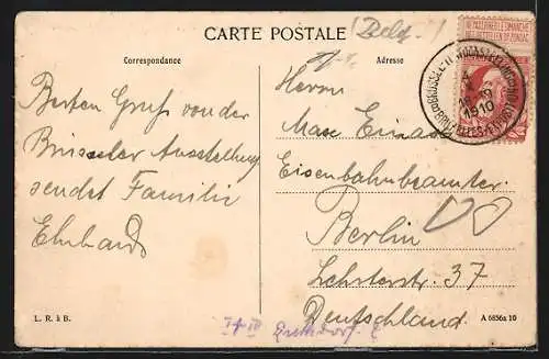 AK Bruxelles, Exposition Internationale 1910, la Section Allemande