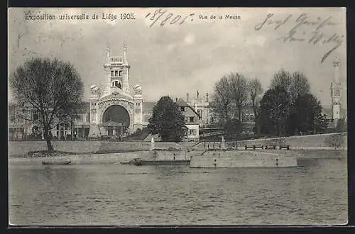 AK Liége, Exposition Universelle 1905, Vue de la Meuse