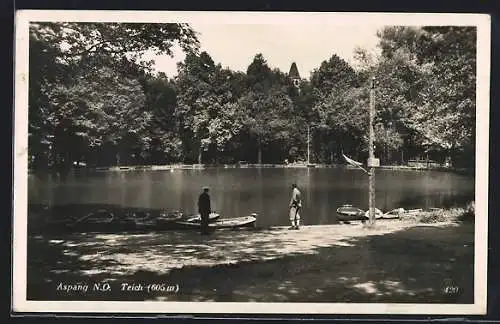 AK Aspang, Ruderboote auf dem Teich