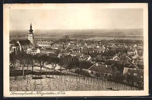 AK Königstetten, Blick vom Berg auf den Ort