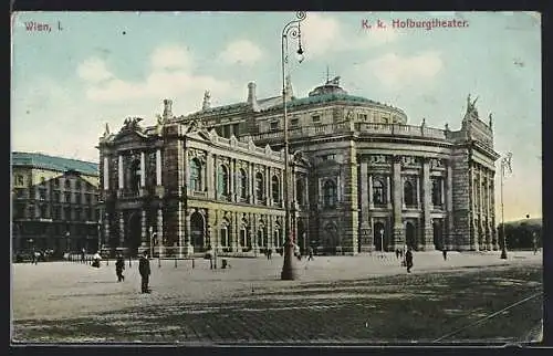 AK Wien I, Strasse am k. k. Hofburgtheater