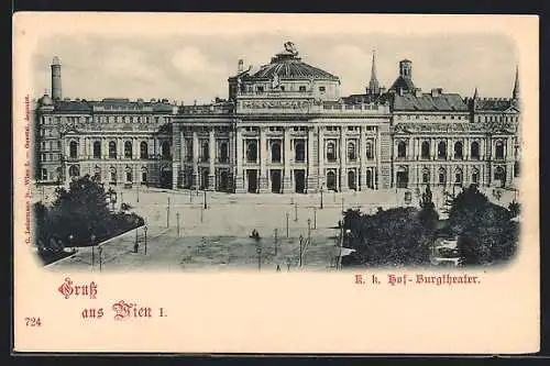 AK Wien I, Blick auf das k. k. Hof-Burgtheater