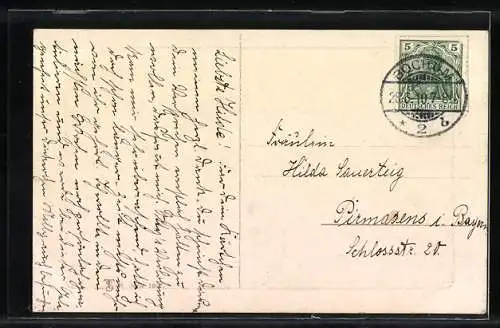 AK Zwei Reitpferde mit Geschirr