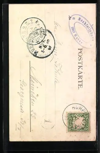 AK Der Wächter des Hauses, Bernhardiner-Portrait