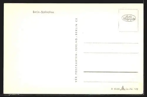 AK Berlin, Partie in der Stalinallee