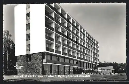 AK Bad Tatzmannsdorf, Sonderheilanstalt, mit Terrasse