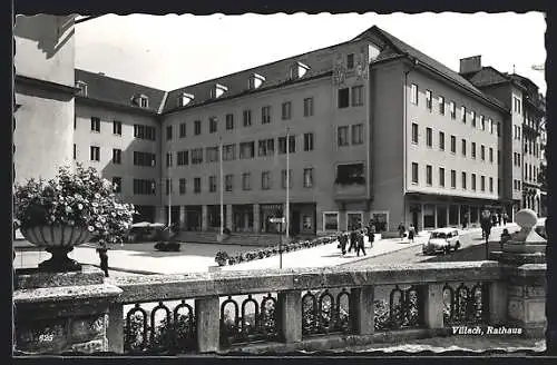 AK Villach, Rathaus mit Strasse