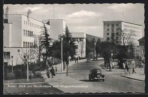 AK Bonn, Blick auf Bundeshaus und Abgeordnetenhaus