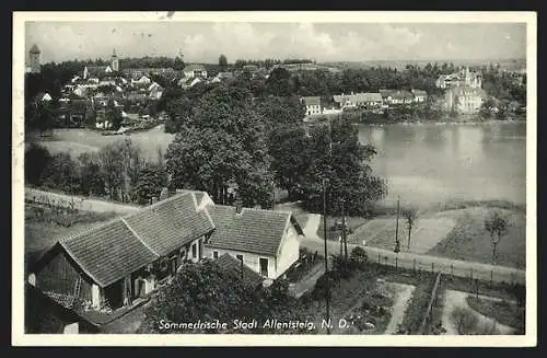 AK Allentsteig, Ortspartie am Seeufer