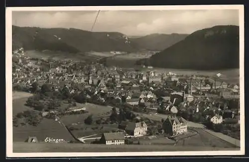 AK Ebingen, Totalansicht aus der Vogelschau