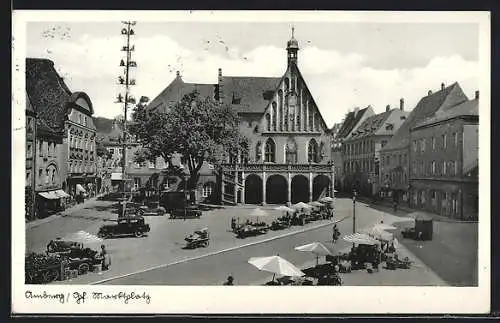 AK Amberg /Opf., Marktplatz