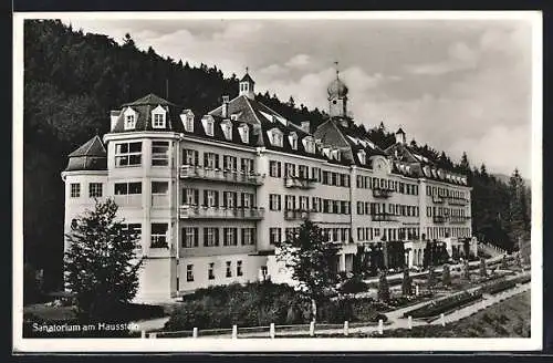 AK Deggendorf /Nby., Sanatorium am Hausstein mit Anlagen
