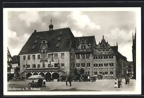 AK Heilbronn a. N., vor dem Rathaus