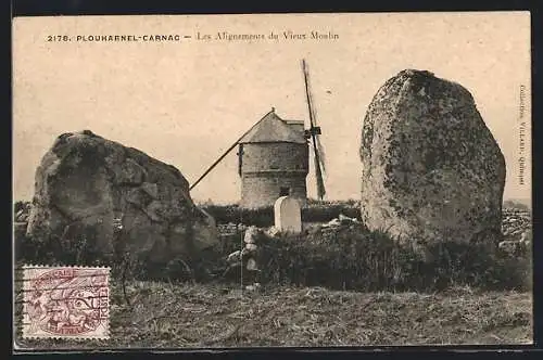 AK Plouharnel-Carnac, Les Alignements du Vieux Moulin