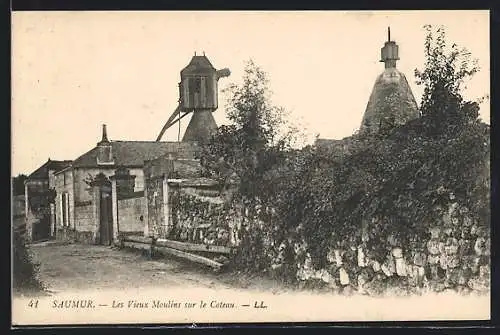 AK Saumur, Les Vieux Moulins sur le Coteau, kleine Windmühle