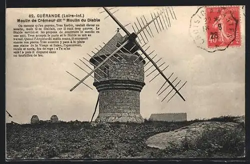 AK Guérande, Moulin de Crémeur, dit Moulin du Diable, Windmühle