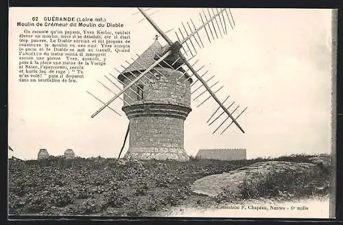 AK Guérande, Moulin de Crémeur, dit Moulin du Diable, Windmühle