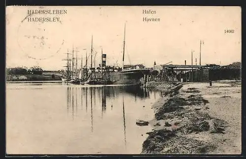 AK Hadersleben, Hafenpartie mit Ufer