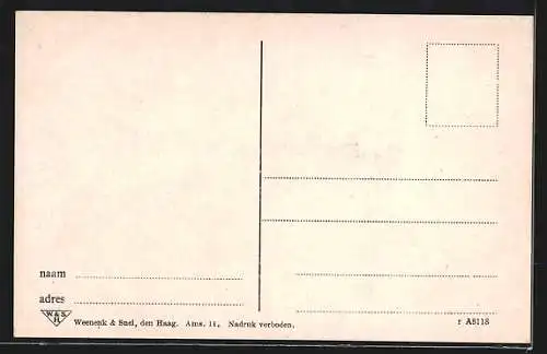 AK Amsterdam, Gezicht op het IJ met Veerpont, Dampfer