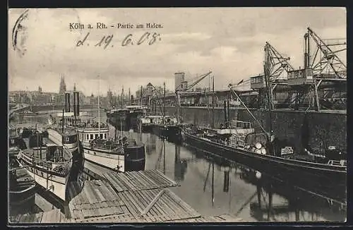 AK Köln a. Rh., Partie am Hafen